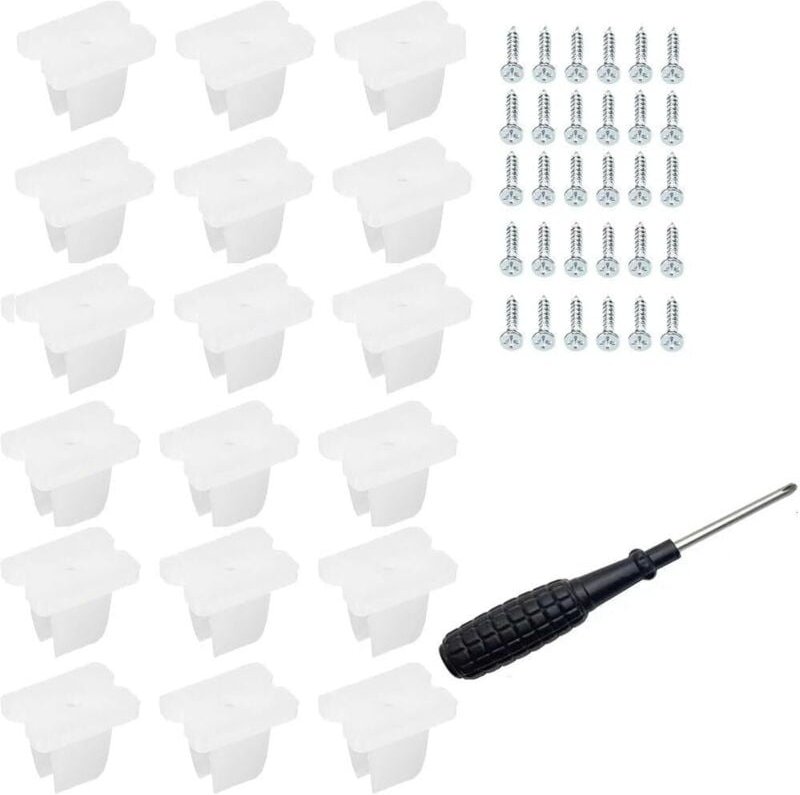 30x Neon Montageclips mit Schrauben Schraubendreher Halterung für 6mm Silikon led Streifen