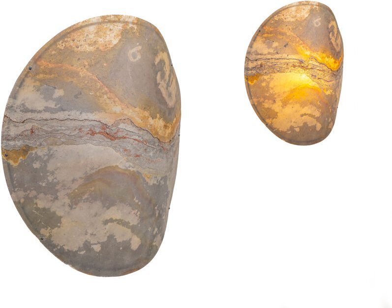 Antike Wandleuchte aus Stein, E27/220–240 v, 18 x 41 x 46 cm