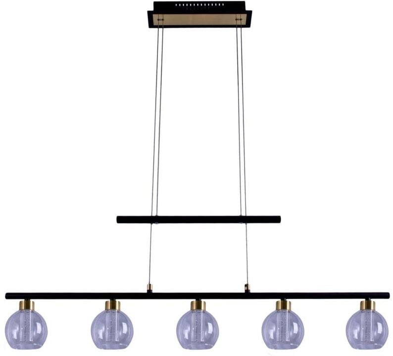 Thumbnail - Pendelleuchte Hängeleuchte Deckenlampe LED Esszimmerleuchte Glas 5-Flammig L90cm