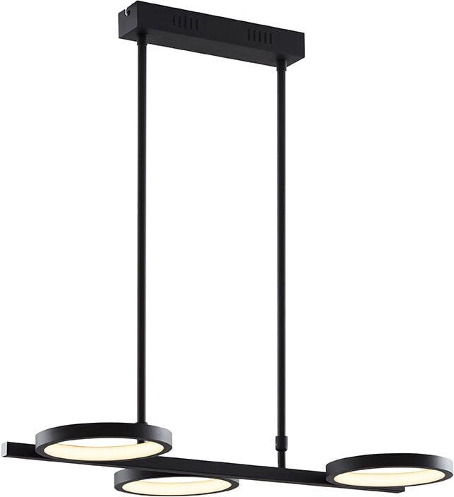 Moderne Hängelampe schwarz inkl. led 3-stufig dimmbar 3-flammig - Vivé