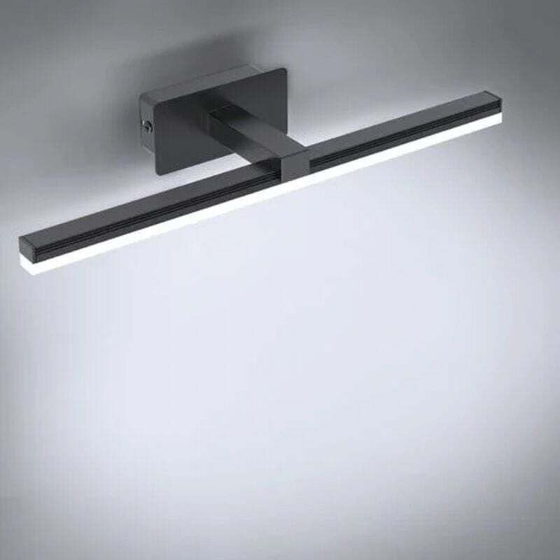 Schwarze LED-Badezimmerspiegelleuchte 40 cm – 9 W weißes Licht – Geeignet für Spiegelschränke mit 40–60 cm Durchmesser