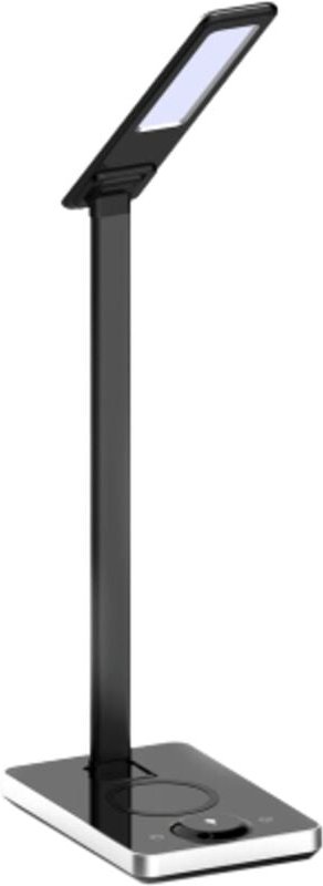V-TAC VT-7505 5W LED Tischleuchte mit Kabelloses Laden und 3in1 Farbwechsel dimmbar schwarzer Körper - SKU 8602