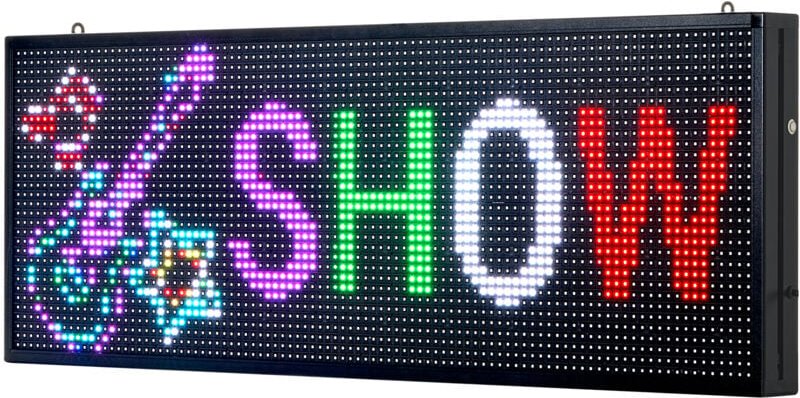 Programmierbares LED-Display P10 Vollfarbe, flexibles digitales Scrolling-Panel, DIY-Anzeigetafel mit anpassbarem Text, ...