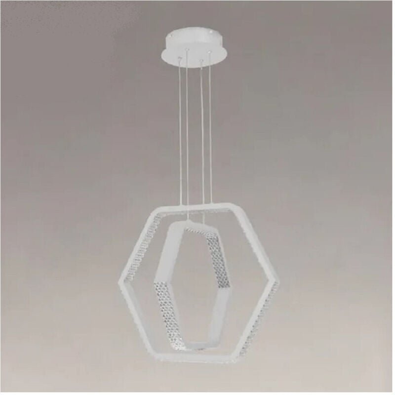 Trade Shop - exagonal 48W led sospensionsystem und extrative cristally modern bianco 31838 -