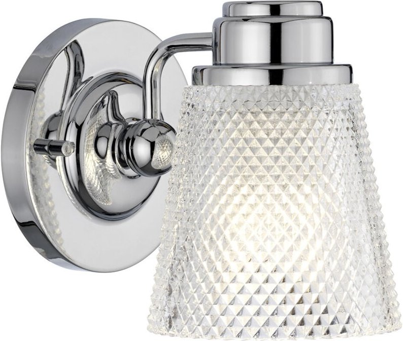 Hudson 1 Light Wandleuchte Chrom poliert IP44