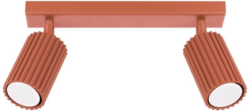 Licht-erlebnisse - Spot Aluminium GU10 verstellbar Ockerrot 2-flammig länglich Modern Lampe