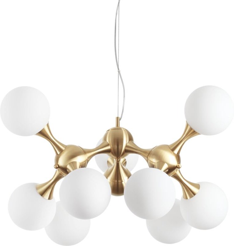 Thumbnail - Nodi - Indoor Mutli Arm Deckenpendelleuchte 9 Lichter Messing Satin, E14 - Ideal Lux