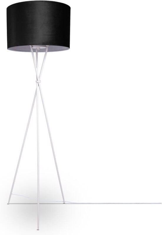 Pendelleuchte Stehleuchte Dreibein Wohnzimmer Lampenschirm Velours Unifarben E27 Stehleuchte - Weiß, Schwarz Weiß (Ø45.5...