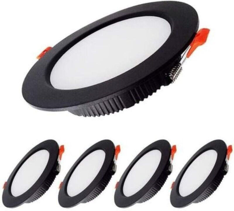 Ulisem Schwarzer LED-Einbaustrahler für Hotel, Gewerbe, Ingenieurwesen, blendfreie Deckenbeleuchtung, energiesparend, 80...