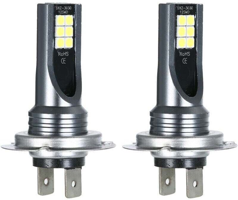 Spezielles H7 LED-Nebelscheinwerfer-Set (200 W, 6000 K, weißes Tagfahrlicht, HID-Decoder, schwarz)