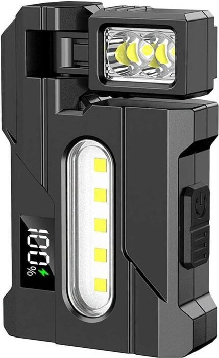 Wiederaufladbare EDC-Taschenlampe, 1200 Lumen, zwei Lichtquellen, magnetische Mini-Taschenlampe, superhelle Taschenlampe...