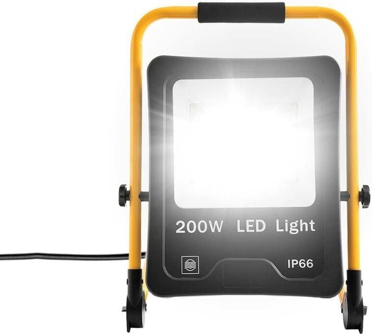 LED Baustrahler Baulampe Flutlicht Arbeitsleuchte Fluter Floodlight inkl. Standgestell und Netzkabel für Innen-und Außen...