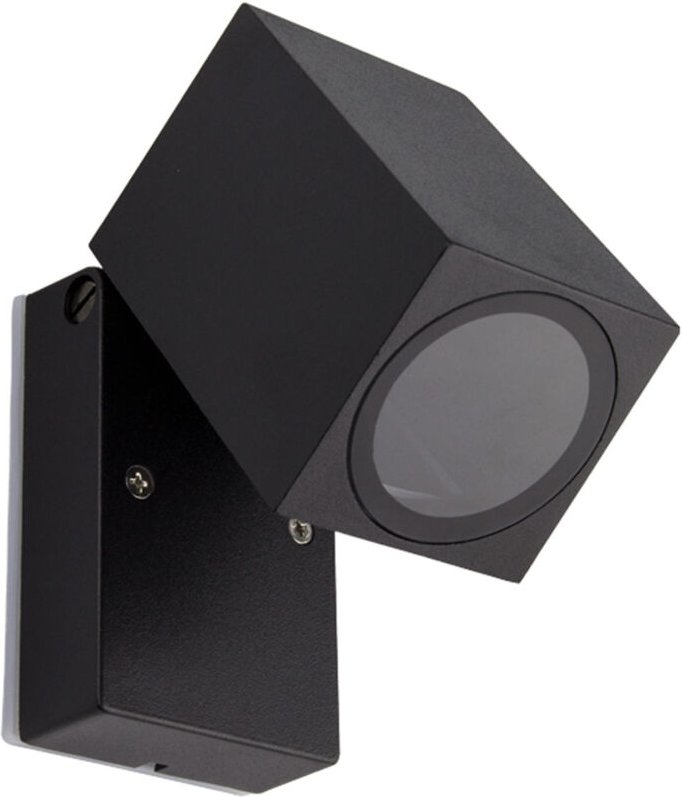 Wandleuchte Außen Aluminium Quadratisch Onuba Schwarz