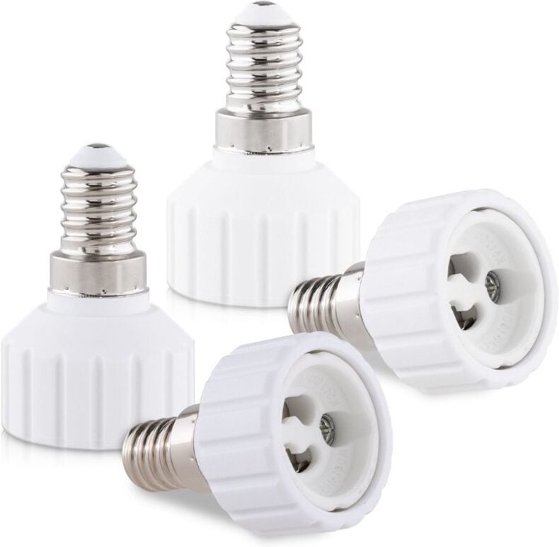Thumbnail - Beijiyi - 4x Fassungsadapter - E14 auf GU10 Fassungskonverter - Bajonettsockel Lampenfassungsadapter für Halogen-LED-Glü...