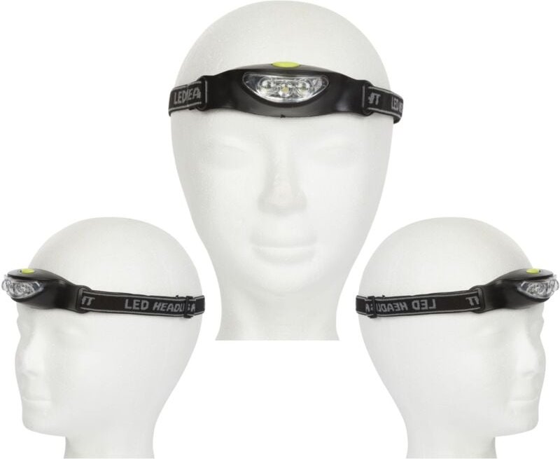 Stirnlampe mit 3 sehr hellen WEIßEN LEDs