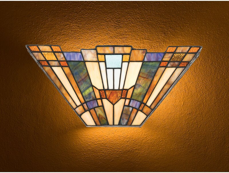 Thumbnail - Elstead - Inglenook - 2 leichte Tiffany-Uplighter Tiffany-Glas, E14