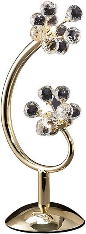 Inspired Octavia Tischlampe 2-flammig G4 Französisches Gold/Kristall, NICHT LED/CFL-kompatibel