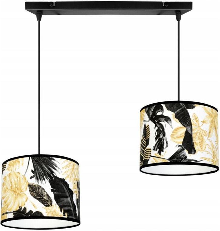 Deckenhängelampe, Lampenschirm, Goldene Blumen, Led