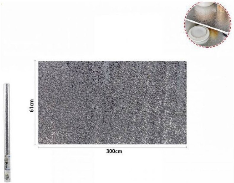 Trade Shop Traesio - Trade Shop - aluminium kleberolle 61CMX3MT für möbel schubladen küche tapete 70500 -