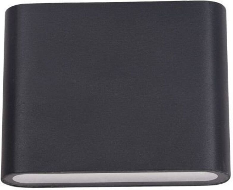 Italux - Romano - Moderne LED-Außenwandleuchte Schwarz, Warmweiß 3000K 360lm, IP44