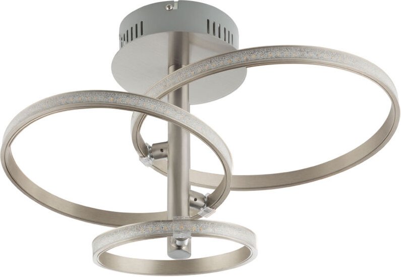 Globo - led Decken Lampe Kristall Ring Strahler Schlaf Gäste Zimmer Leuchte silber 67822-24N