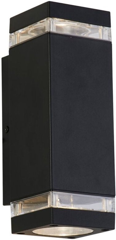 Searchlight Houston Outdoor Up Down Wandleuchte Schwarz