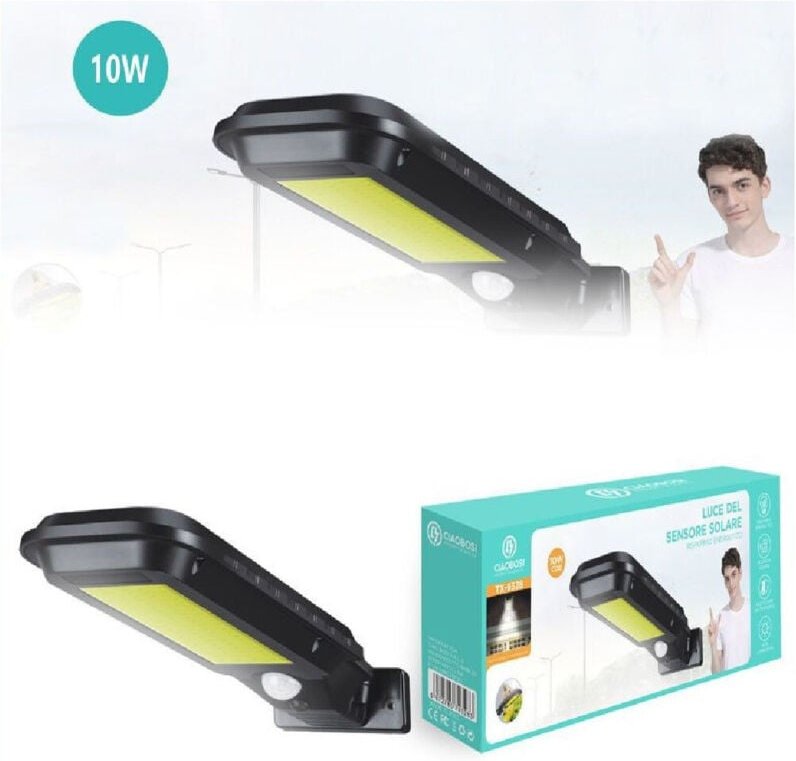 Trade Shop - leuchtturm strassenlampe photovoltaik solarpanel sensor 10 watt cob TX-9328 -