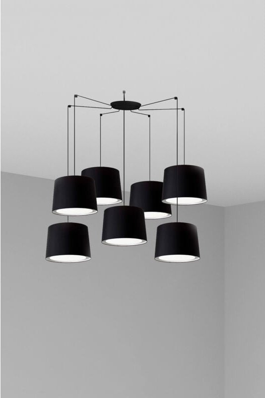 Faro conga Schwarze Pendelleuchte Pendelleuchte 7 Licht