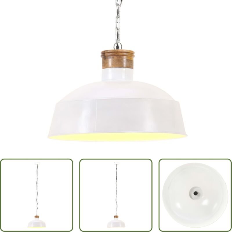 Hängelampe - Hängelampe Industriestil 58 cm Weiß E27