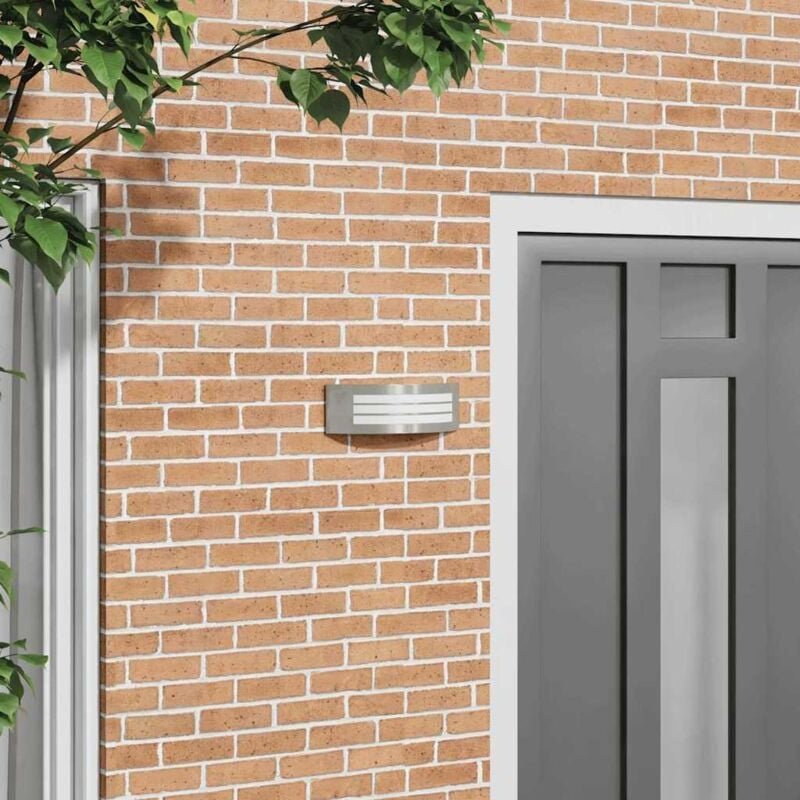 Außenwandleuchte Silber 32 x 10 x 10 cm Edelstahl Vidaxl