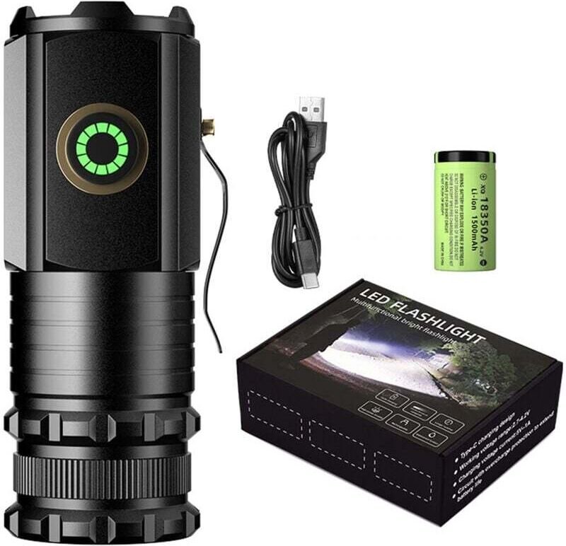 Leistungsstarke, reichweitenstarke, tragbare Mini-Multifunktions-Stirnlampe für den Outdoor-Einsatz.