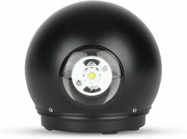 V-tac - led Kugellampe 6W 110LM/W Doppelstrahl Schwarz Naturweiß IP65