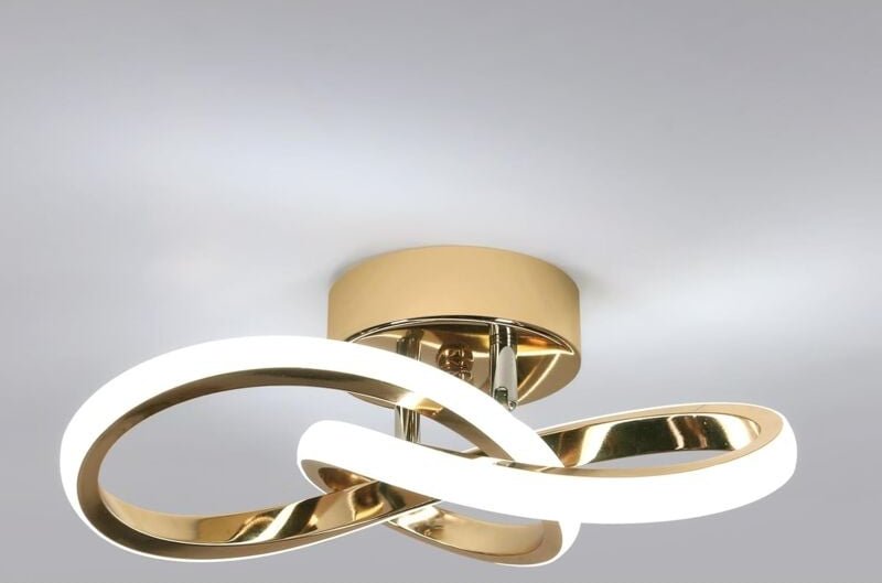 Thumbnail - Comely - Moderne LED-Deckenleuchte, 22 w, 2500 lm, goldene Deckenlampe, LED-Deckenleuchte für Schlafzimmer, Esszimmer, K...