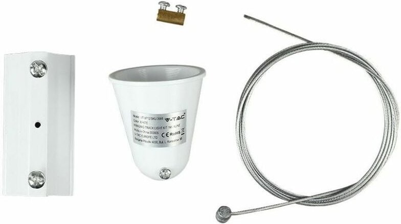 V-TAC Aufhängesatz für Dreiphasengleis Farbe Weiß