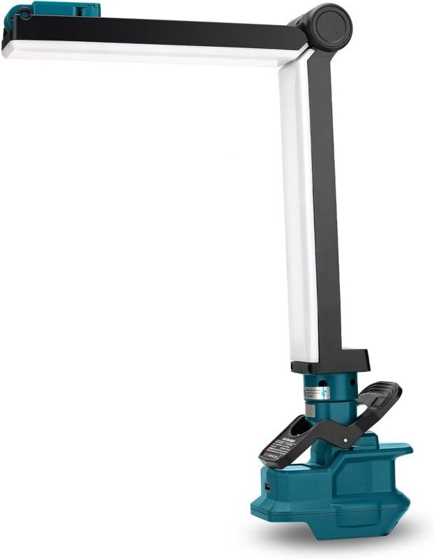 30W 2400lm LED-Arbeitsleuchte für Makita 18V Li-Ionen-Akku, Klapplampe mit USB-Ladeanschluss, Haken, große Taschenlampe ...