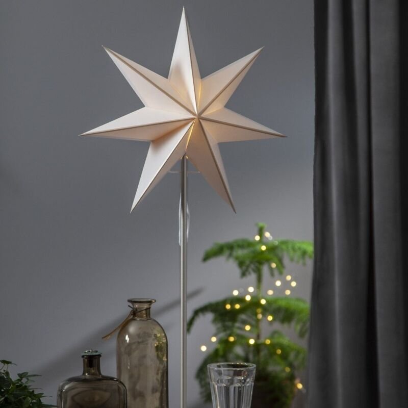 Standleuchte 'Astro', weiß, 74x35 cm, Batterie