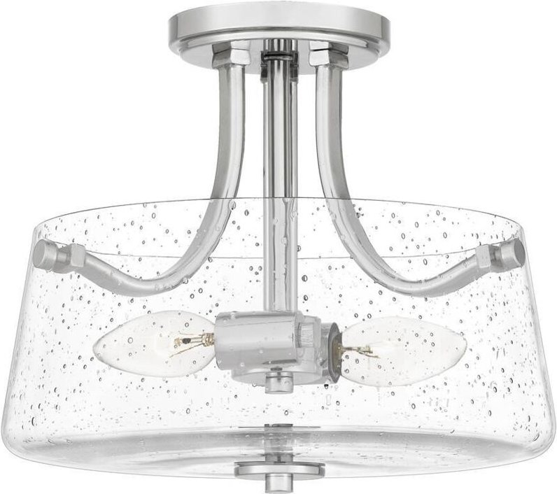 Quoizel - Elstead Hollister Bowl Semi-Flush-Deckenleuchte Nickel poliert