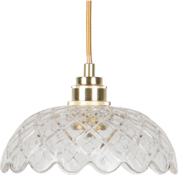 Deckenleuchte aus goldenem Metall und Kristall, 20 x 20 x 120 cm