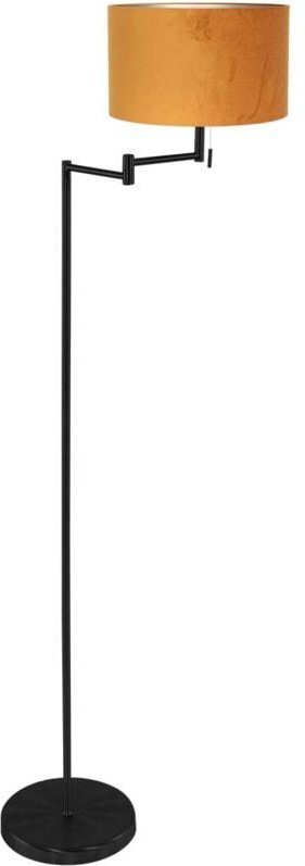 Stehlampe - Bella - schwarz - metall stoff - ø 45cm - - Mexlite