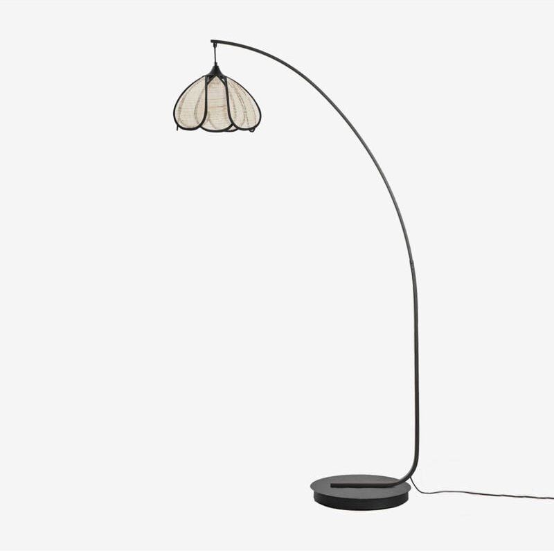 Thumbnail - Vidson Stehlampe aus Eisen und Leinen ↑160 cm - Sklum