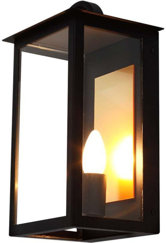 Led Wand Lampe Laterne 200168350mm E14 Lampe Halter (Schwarz IP65 - V-tac