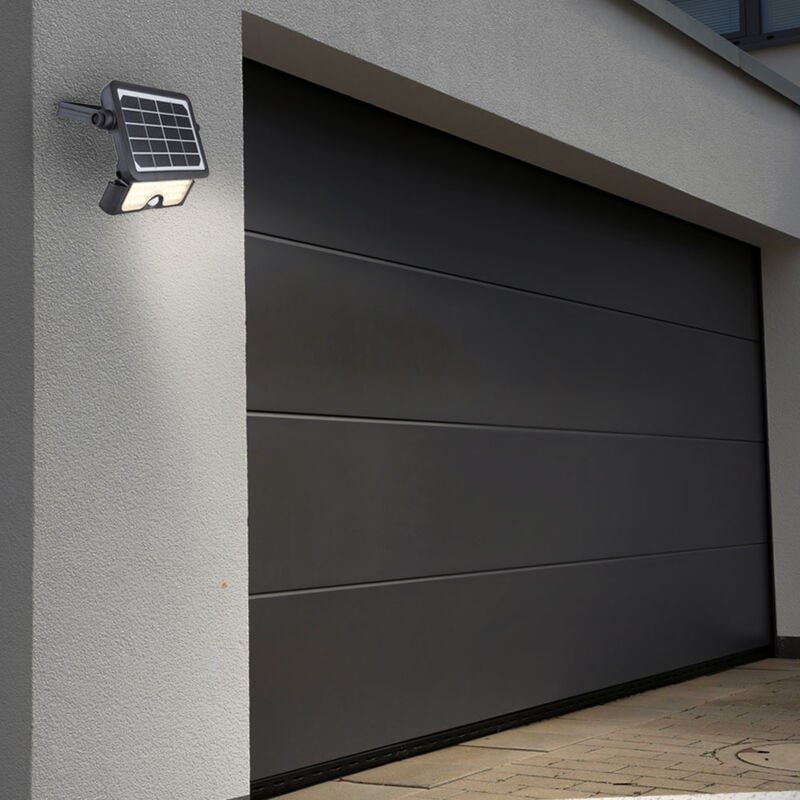 Globo Lighting - led Solarleuchte Solarlampe Baustrahler Schwenkbar Sensor Schalter Schwarz Hof