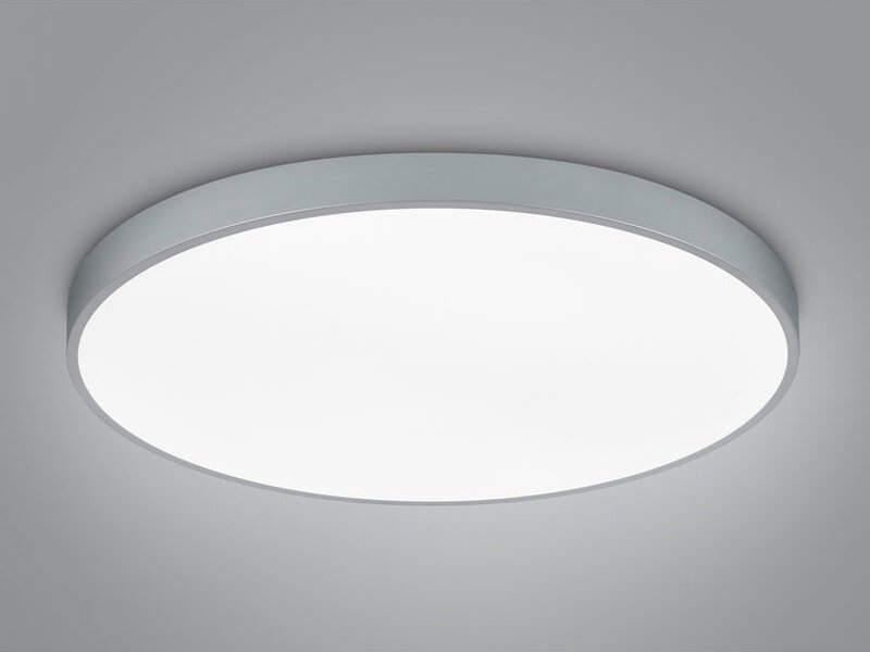 LED Deckenleuchte WACO in Grau extern dimmbar flach, Ø 75cm