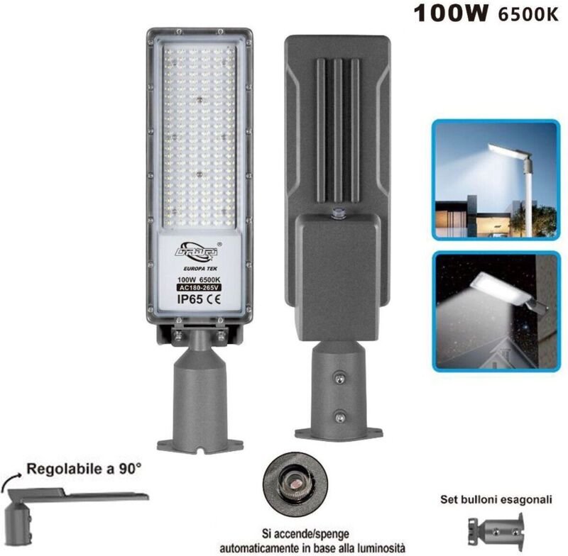 Led-Straßenlaterne6500kkaltlichtexternverstellbar90°ld-Fx100w