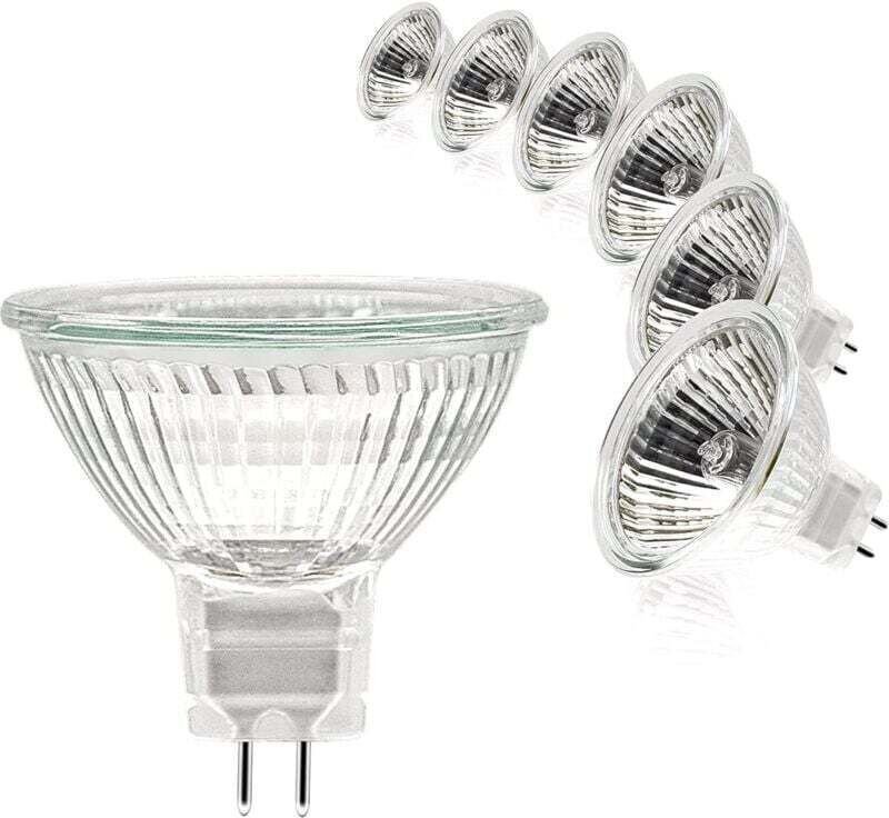 MR16 12V Halogenlampen – 6er-Pack, 20W, warmweiß (2700K), dimmbar, ideal für Deckenleuchten, präzise und sparsame Beleuc...