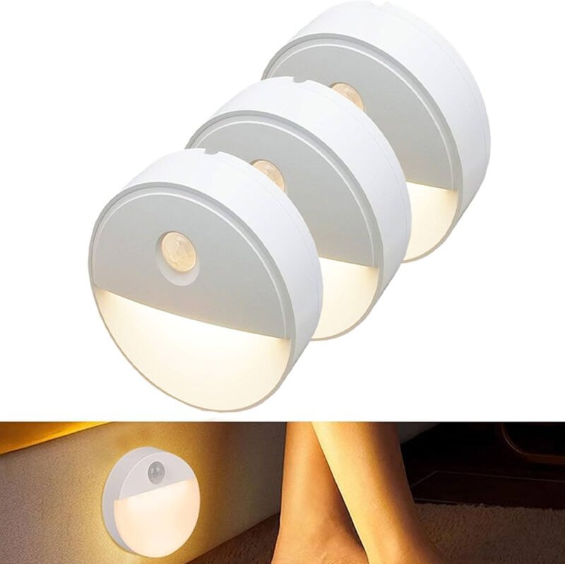 Bewegungsaktiviertes Nachtlicht, Nachttischlampe, Stimmungslicht für den Kleiderschrank, intelligentes Nachtlicht mit Li...