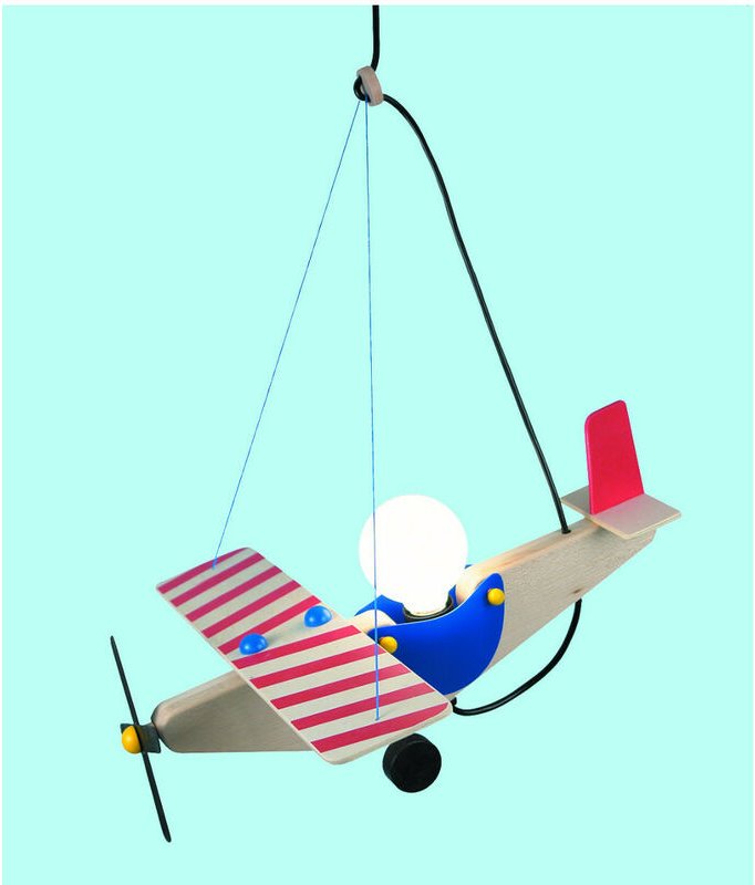 B-Ware / Kinderzimmer Pendelleuchte aus Holz, Design HOLZFLIEGER