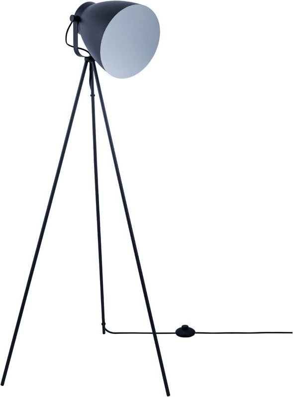 Stehleuchte Modern Wohnzimmer Pendelleuchte Industrial Scheinwerfer Design E27 Schwarz-Weiß, Stehleuchte - Paco Home