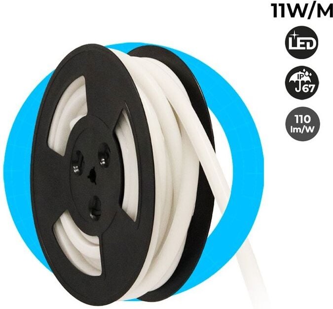 Flexibler LED-Neon-Schlauch 24V dc - 12x12 mm - 10 m -