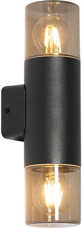 Moderne Außenwandleuchte schwarz 2-flammig IP44 - Odense